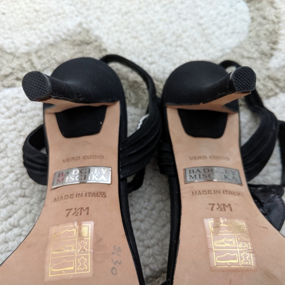 Badgley Mischka Black Suede Heels Size 7.5 *NEW* - Picture 6 of 8